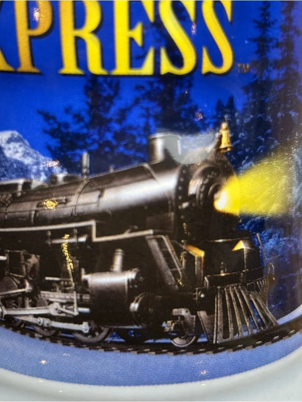 The Polar Express BELIEVE 3D Mugs Train 2004 Warner Bros. Set of 2